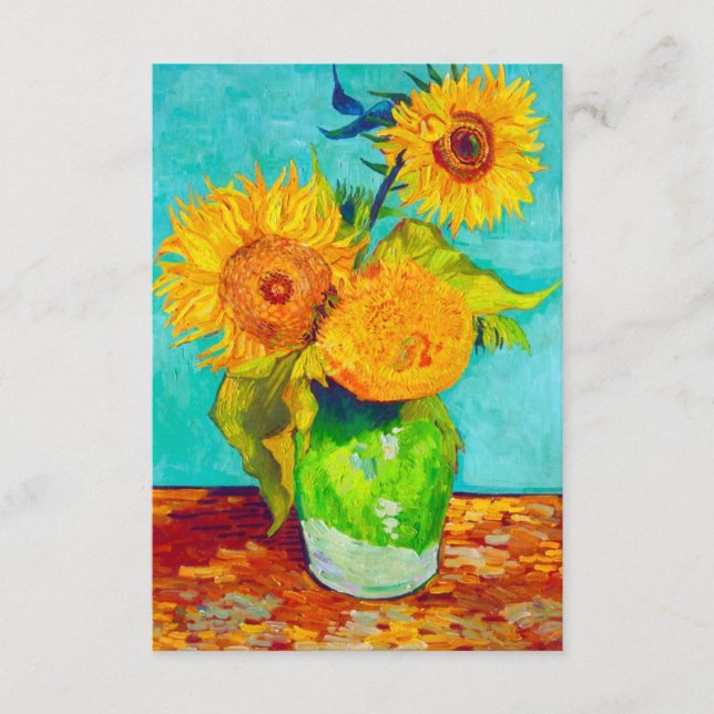 Carte D'accompagnement Van Gogh Sunflowers (Devant)