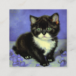 Carte D'accompagnement Van Gogh Tuxedo Kitten