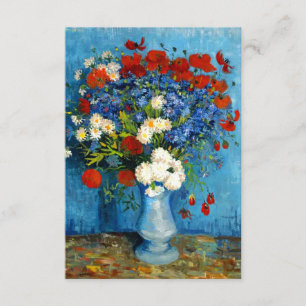 Carte D'accompagnement Van Gogh Vase avec Cornflowers et Poppies