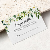 Végétal Blanc Automne Floral Déchets Raffle Billet