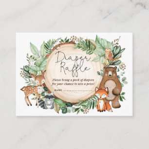 Carte D'accompagnement Végétation forestière Animaux des bois Raffle de c