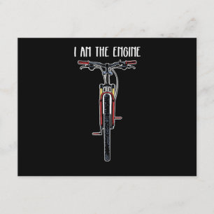 Carte D'accompagnement Vélo Drôle Je Suis Le Moteur