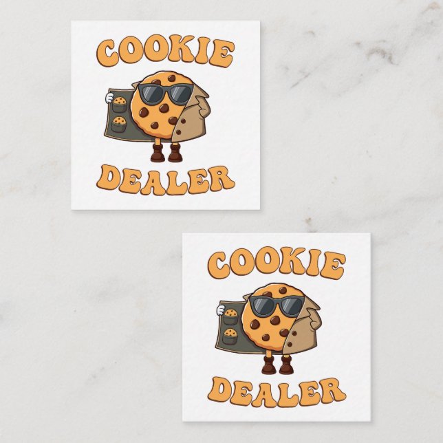 Carte D'accompagnement Vendeur de biscuits drôle de cuisson (Devant / Derrière)