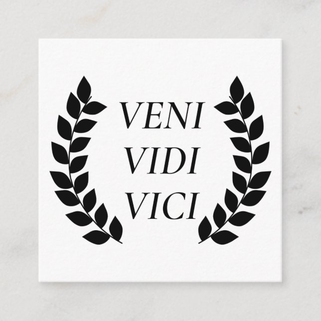 Carte D'accompagnement Veni Vidi Vici (Devant)