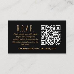 Carte D'accompagnement Ventilateur Gold Art Déco Mariage en ligne RSVP