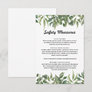 Carte D'accompagnement Verdure Feuille Verdure Mesures de sécurité des ol