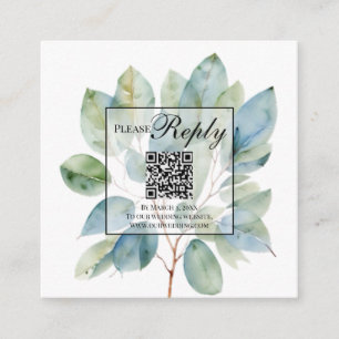 Carte D'accompagnement Verdure minimaliste moderne couleur douce