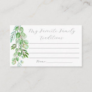 Carte D'accompagnement Verdure Traditions familiales Enceinte