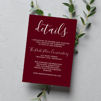 Carte D'accompagnement Véritable simplicité 1 Mariage minimaliste en bois