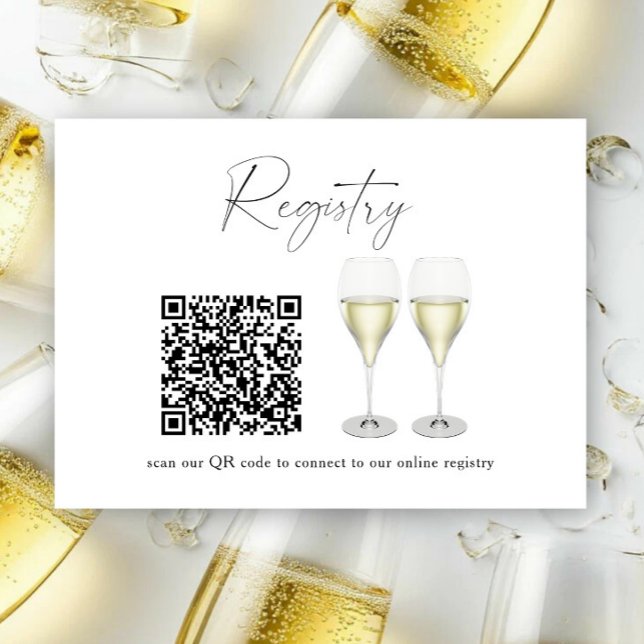 Carte D'accompagnement Verres à champagne code QR Salle de réception de m (Créateur téléchargé)