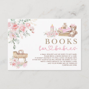 Carte D'accompagnement Vêtements bébé fille rose floral Livres pour jumel