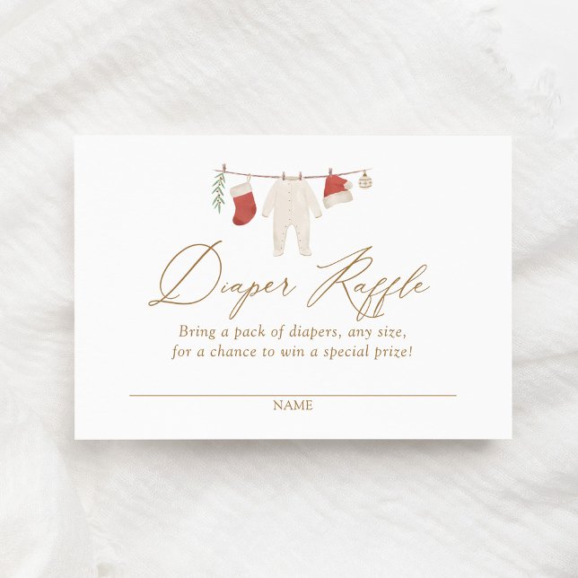 Carte D'accompagnement Vêtements de Noël d'hiver Déchets Raffle Ticket (Créateur téléchargé)