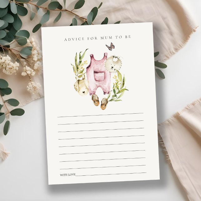 Carte D'accompagnement Vêtements feuillus en feuillage Conseils pour Baby (Créateur téléchargé)