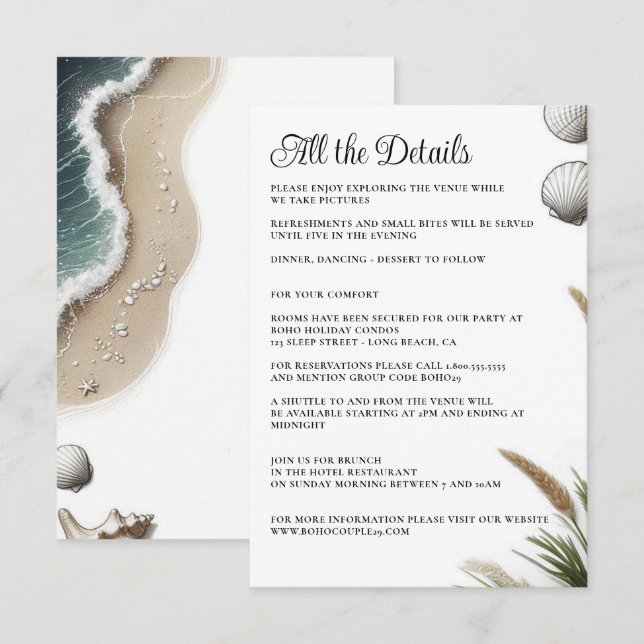 Carte D'accompagnement Vibe de plage (Devant / Derrière)