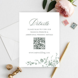 Carte D'accompagnement Victorian Ornate Grace Mariage QR code Détails