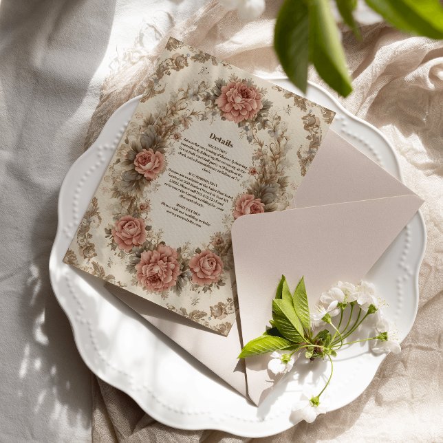 Carte D'accompagnement Victorian Royal Elegance Mariage (Créateur téléchargé)