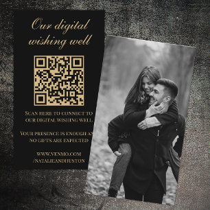 Carte D'accompagnement Victorian Wishing Well QR Code Mariage Registre