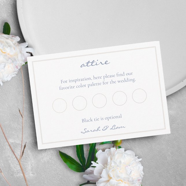 Carte D'accompagnement Vide Code vestimentaire complet Pastels Mariage RS (Créateur téléchargé)