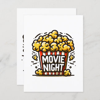 Carte D'accompagnement Vidéo Night Delight Jouer Popcorn