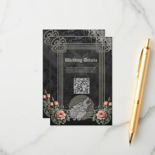 Carte D'accompagnement Viking Wolf & Rose. Une tête de loup stylisée