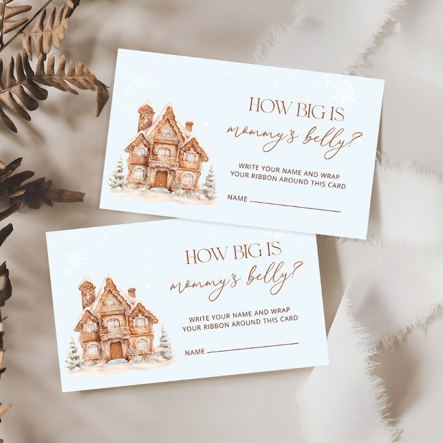 Carte D'accompagnement Village d'hiver à quel point le ventre de maman es (Créateur téléchargé)