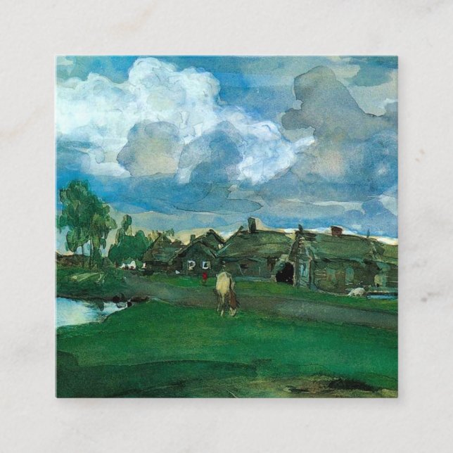Carte D'accompagnement Village russe Valentin Serov (Devant)