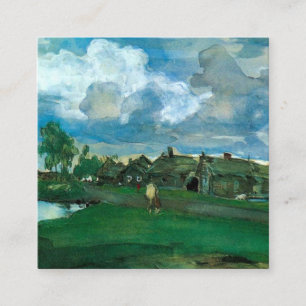 Carte D'accompagnement Village russe Valentin Serov