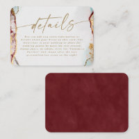 Vin Abstrait moderne Rouge & Or Détails Mariage