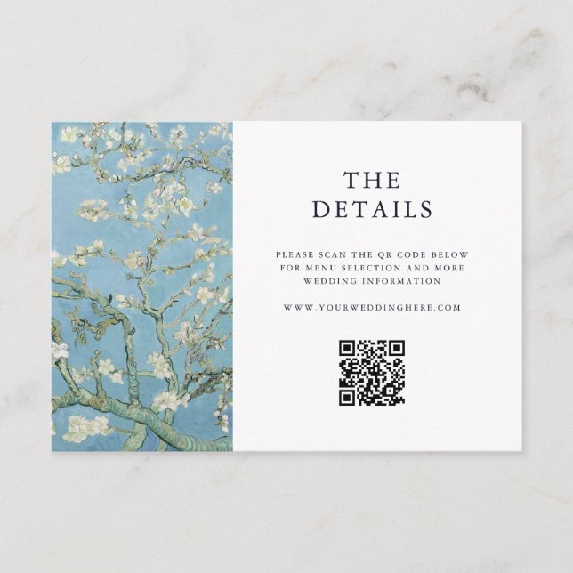 Carte D'accompagnement Vincent Van Gogh Floraison d'Amandier Fleurs Maria (Devant)