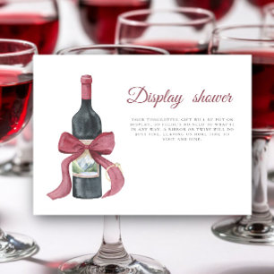 Carte D'accompagnement Vino avant Vœux Présentation de la douche de maria