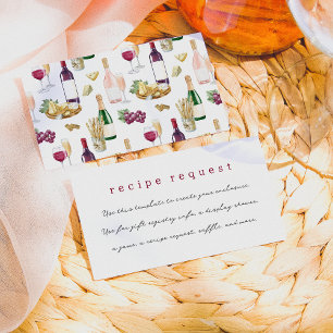 Carte D'accompagnement Vino Avant Vows Vine Fête des mariées