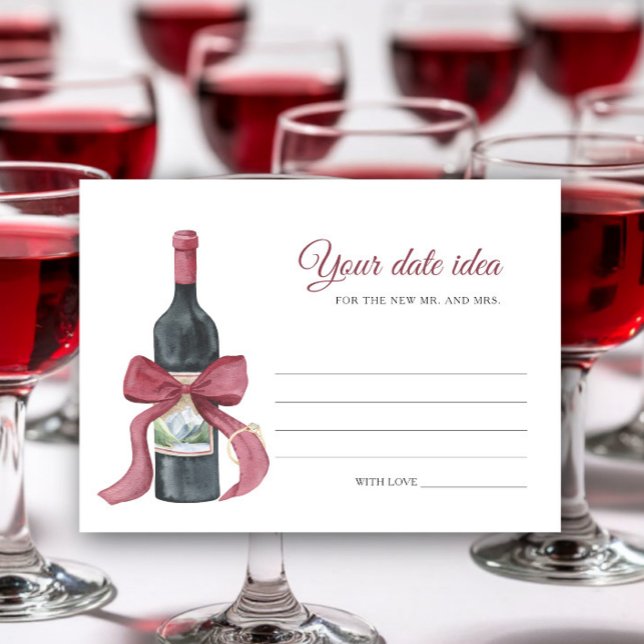 Carte D'accompagnement Vino before Vows Bridal shower Date night ideas (Créateur téléchargé)