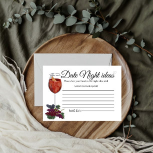 Carte D'accompagnement Vino Before Vows Date Night Ideas Fête des mariées