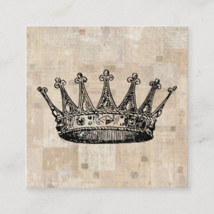 Carte D'accompagnement Vintage Art de la Couronne et timbres anciens Arri