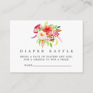 Carte D'accompagnement Vintage Baby shower Rustique Charme Déchets Raffle