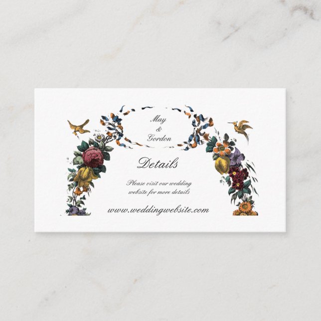 Carte D'accompagnement Vintage Baroque Rococo Floral Cartouche (Devant)