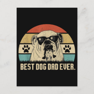 Carte D'accompagnement Vintage Best English Bulldog DAD Ever Chemise Père