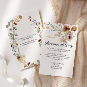 Carte D'accompagnement Vintage botanique minuscule Mariage floral