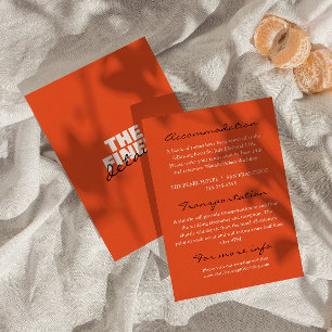 Carte D'accompagnement Vintage coloré Retro Bold Mariage moderne