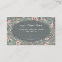 Vintage Dusty Rose Baby Shower Devinez combien