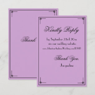 Carte D'accompagnement Vintage gothique boho chic site mariage RSVP