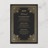Vintage gothique Gold Victorian Détails du Mariage