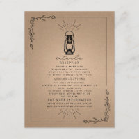 Vintage Lanterne Rustique Détails du Mariage Cards