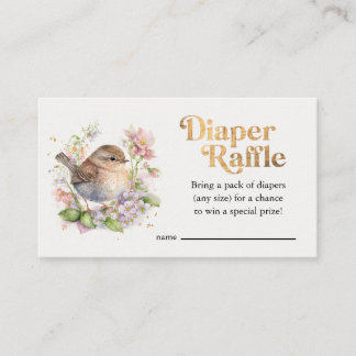 Carte D'accompagnement Vintage Little Sparrow Floral Spring Baby Shower