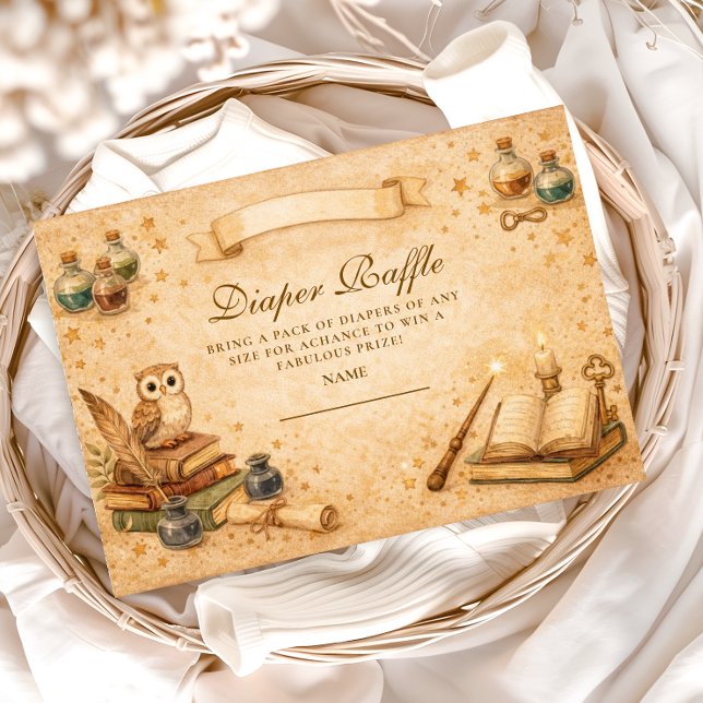 Carte D'accompagnement Vintage Magic Potion Diapper Raffle (Créateur téléchargé)