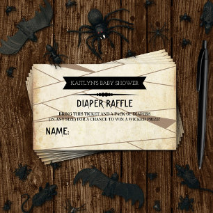 Carte D'accompagnement Vintage maman   Halloween Baby shower couche