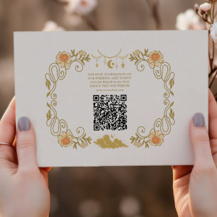 Carte D'accompagnement Vintage Mariage botanique mystique