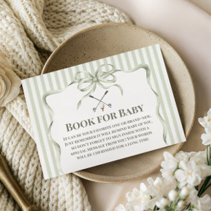 Carte D'accompagnement Vintage Nouveau dans le Club Livre pour Baby Showe