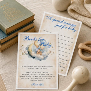Carte D'accompagnement Vintage Over the Moon Livres pour bébé