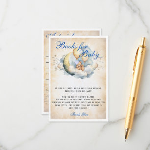 Carte D'accompagnement Vintage Over the Moon Livres pour bébé